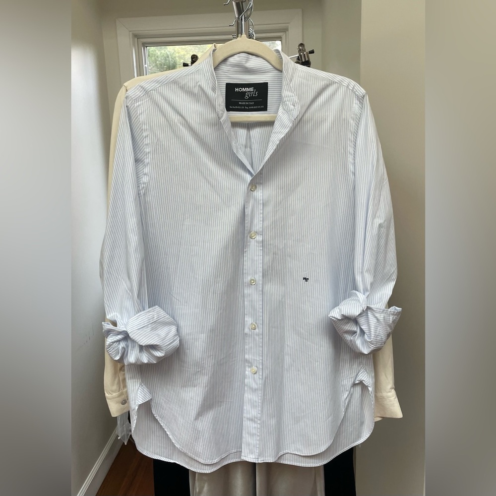 HommeGirls Collarless Buttondown Shirt